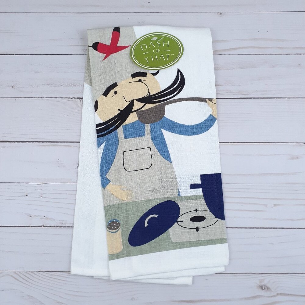 Kitchen Tea Towel Italian Chef Cooking
